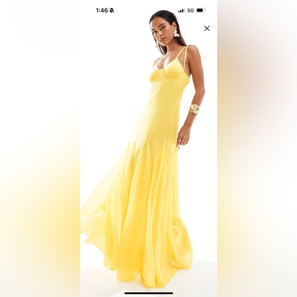 ASOS Design maxi yellow dress
